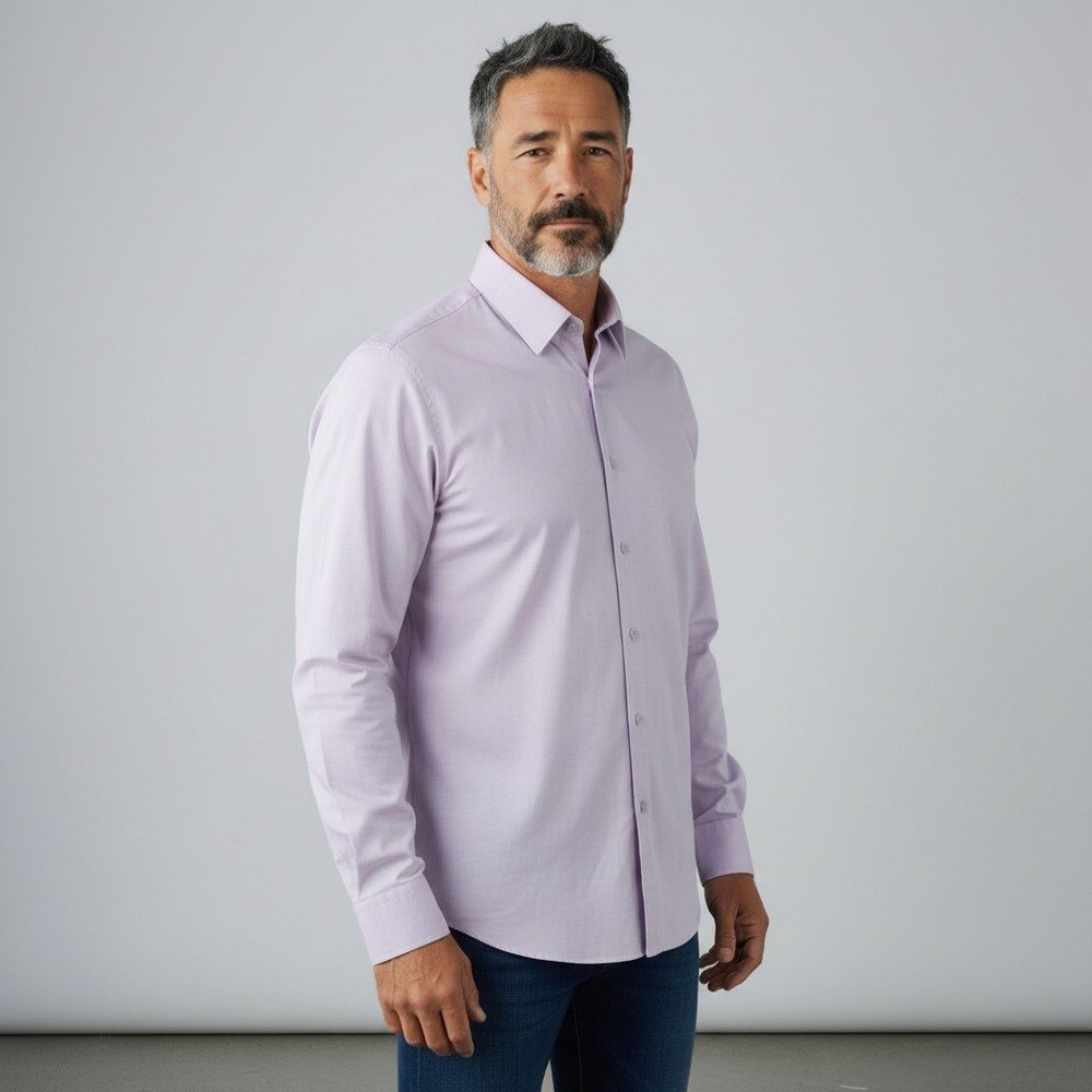 BOSS Hugo Boss Lucas Shirt 2XL Purple Regular Fit Long Sleeve Button Down